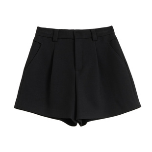 小个子显瘦休闲裤 2025冬季 女休闲宽松微A字压褶简约时尚 短裤 新款