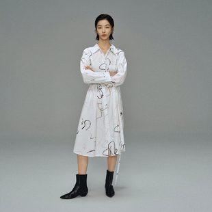 【典雅自持】艺术感A字衬衫裙显瘦百搭2026春新款时尚舒适连衣裙