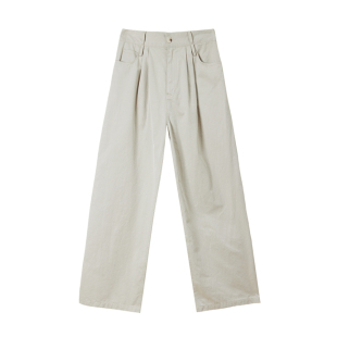 新品 简约百搭宽松显瘦直筒裤 纯色高腰休闲长裤 时尚 女韩版 2025秋季