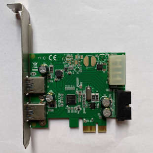 PCIE转两口扩展卡前置面板19pin 3.0转