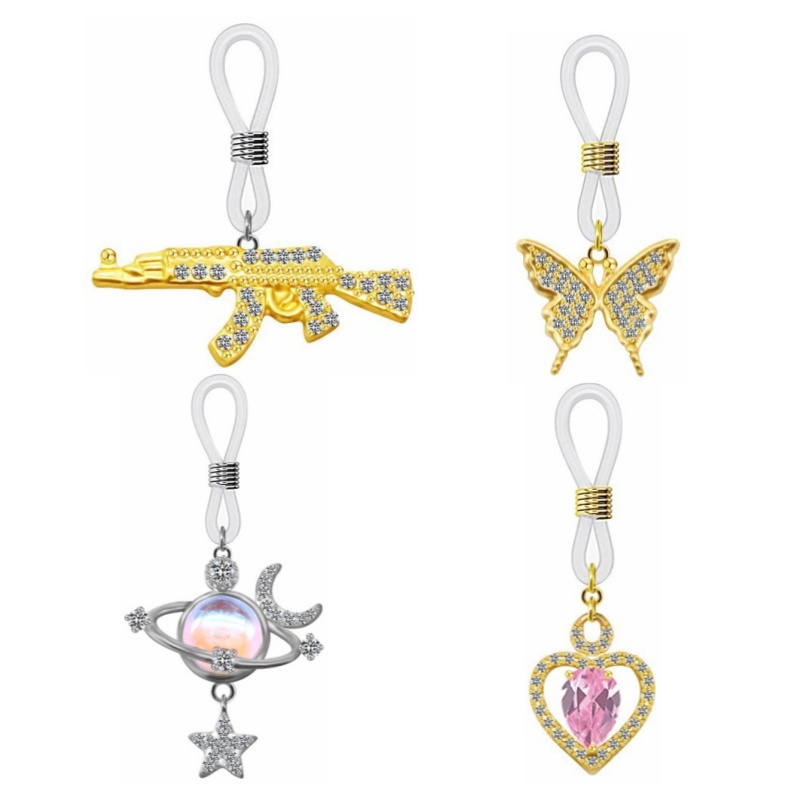 简欧美ins风免打孔吊坠乳环防过敏乳头夹假乳环乳钉穿刺饰品