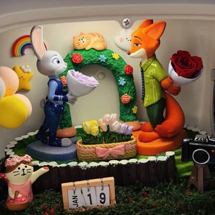 元旦跨年礼物疯狂动物城狐尼克朱迪手办送男女生朋友卡通周边夜灯