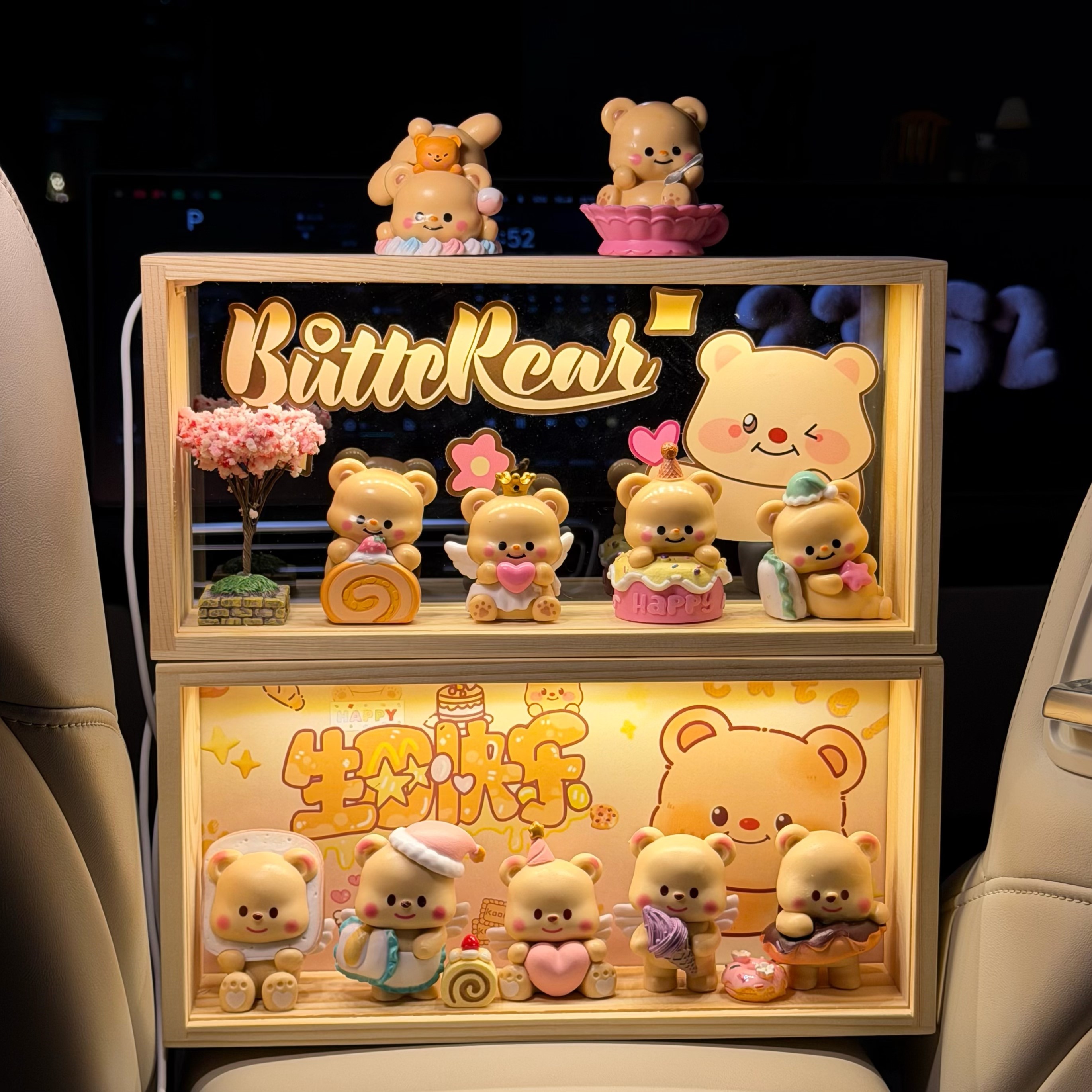 黄油小熊可爱泰国公仔奶呼呼的小夜灯摆件送女友闺蜜生日礼物儿童