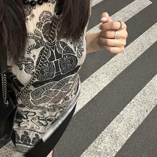 2025年天池秘境【合作款】不周仙 巴虺印花高弹网纱印单层背心