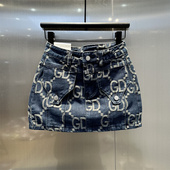 欧货时尚 高腰显瘦防走光A字短裙 印花洋气百搭半身裙2025春秋新款