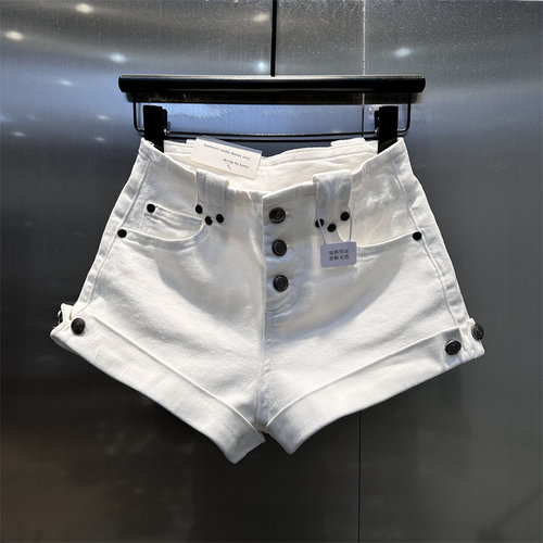 显瘦高腰百搭阔腿牛仔短裤