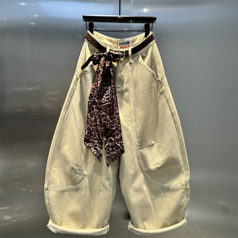 2025年秋冬新款宽松加绒加厚牛仔裤女美式时尚个性百搭弯刀阔腿裤,女装/女士精品,牛仔裤,淘宝优惠券,粉丝福利购,淘宝优惠卷