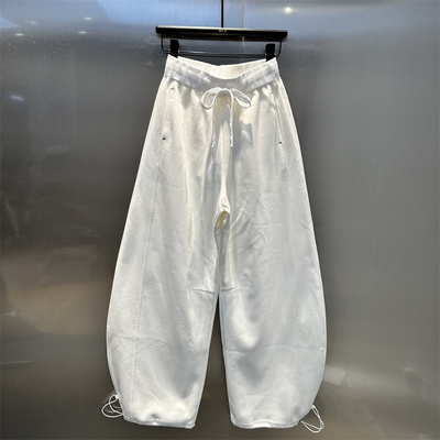 慵懒风松紧腰时尚百搭束脚休闲运动裤女2025秋季新款宽松显瘦卫裤