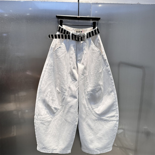 弯刀裤 新款 潮 女2026年春季 原创欧货高级感白色百搭气质牛仔阔腿裤