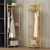 转角挂衣架衣帽架落地衣柜挂衣杆家用卧室墙角简易衣架收纳置物架