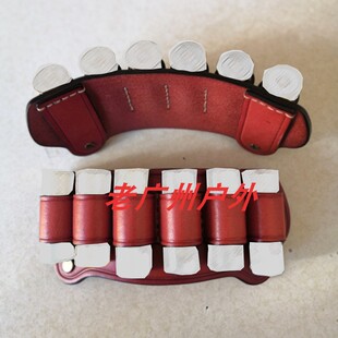 户外战术军迷中性5厘米以下腰封用12号牛皮6孔收容霰弹包袋快拔