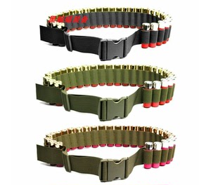 跨境户外战术散弹收纳背带27孔1215/16号霰彈 通用收容包斜挎背带