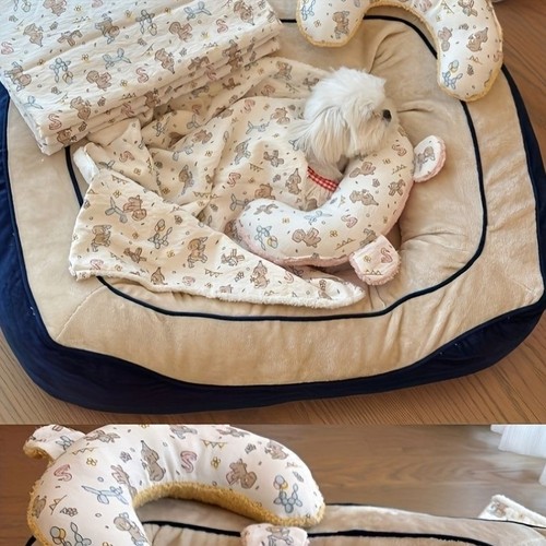 狗专用小被子宠物约克夏马尔济斯枕头毛毯睡觉毯子睡地垫用品