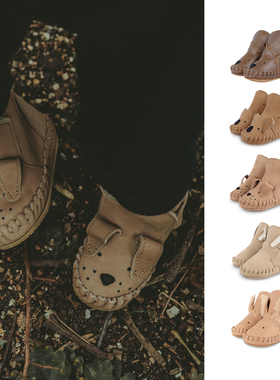 8Z 24FW现货荷兰Donsje儿童学步短靴加绒软底真皮考拉婴儿步前鞋