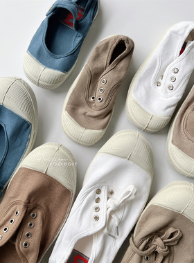 85Z 现货法国Bensimon儿童一脚蹬帆布鞋亲子玛丽珍成人懒人鞋