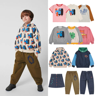 25AW新款现货西班牙BOBO CHOSES儿童长袖卫衣T恤开衫连帽长裤牛仔