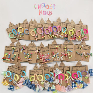 26SS新款 Kind儿童手工发饰可爱小众发绳糖果色女 现货印度Choose