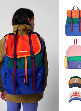 25AW新款西班牙BOBO CHOSES儿童双肩包学生书包棒球帽加绒鸭舌帽