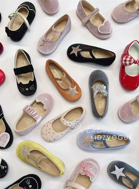 25AW新 西班牙Little Winkaa LW儿童舞蹈鞋单鞋小猫玛丽珍星星T字