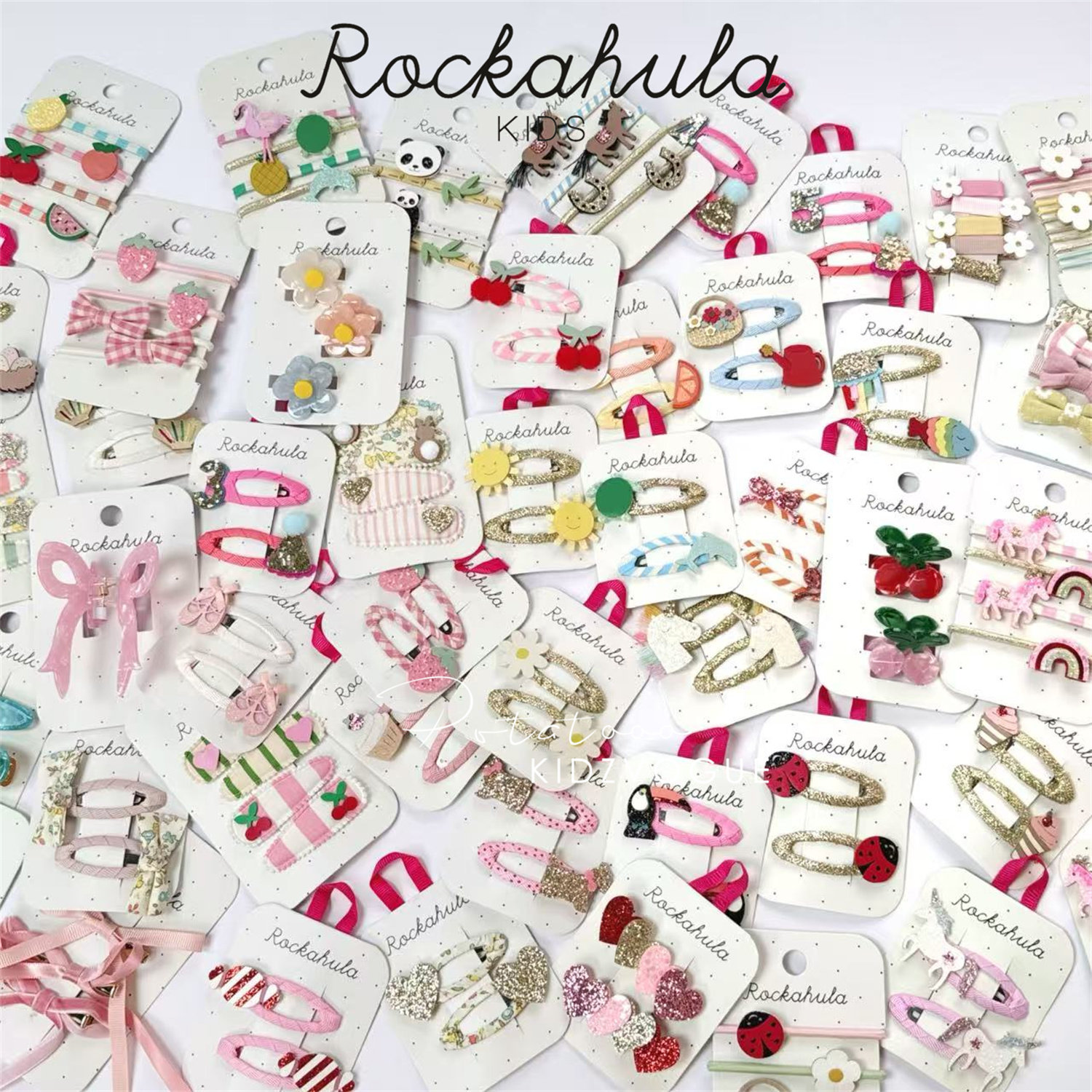 26SS新款现货英国Rockahula RH儿童发饰发夹发绳草莓小马可爱甜美