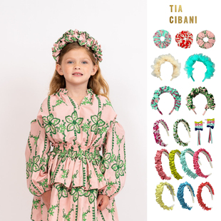 26SS新款Tia Cibani儿童发饰发圈发夹蓬蓬发箍褶皱花边甜美小众