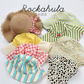 26SS新款 RH儿童遮阳帽草帽碎花双面戴鸭舌轻薄 现货英国Rockahula