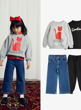 5Z 清仓特价  24AW现货瑞典MINI RODINI儿童卫衣裤牛仔裤休闲长袖