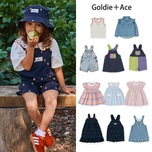 26SS新款现货澳洲Goldie Ace儿童背带裙裤连衣裙牛仔衬衣背心GDA