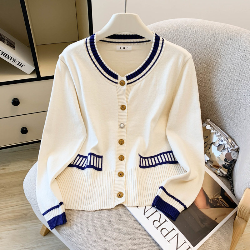 实拍学院风2025秋冬装新款设计感洋气小香风上衣针织衫毛衣开衫女,女装/女士精品,大码内搭,淘宝优惠券,粉丝福利购,淘宝优惠卷