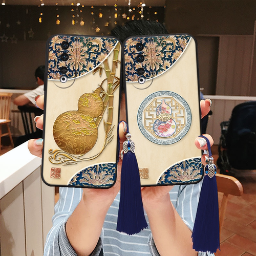 适用荣耀立体浮雕葫芦竹子手机壳