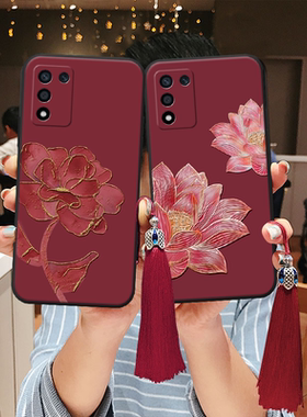 适用oppo立体浮雕a5牡丹pro简约a3手机壳a58高级感k13大气k12plus妈妈k11荷花a93国风32软72中式a97防摔a56新