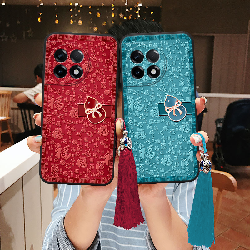 适用oneplus一加立体浮雕1+ace6福字pro过年3v手机壳15高级感13葫芦ace5小众7至尊8如意9喜庆气质t婆婆11硅胶