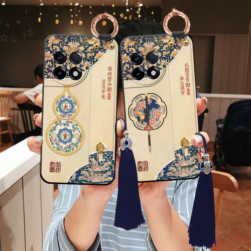 适用一加立体浮雕葫芦宫扇手机壳