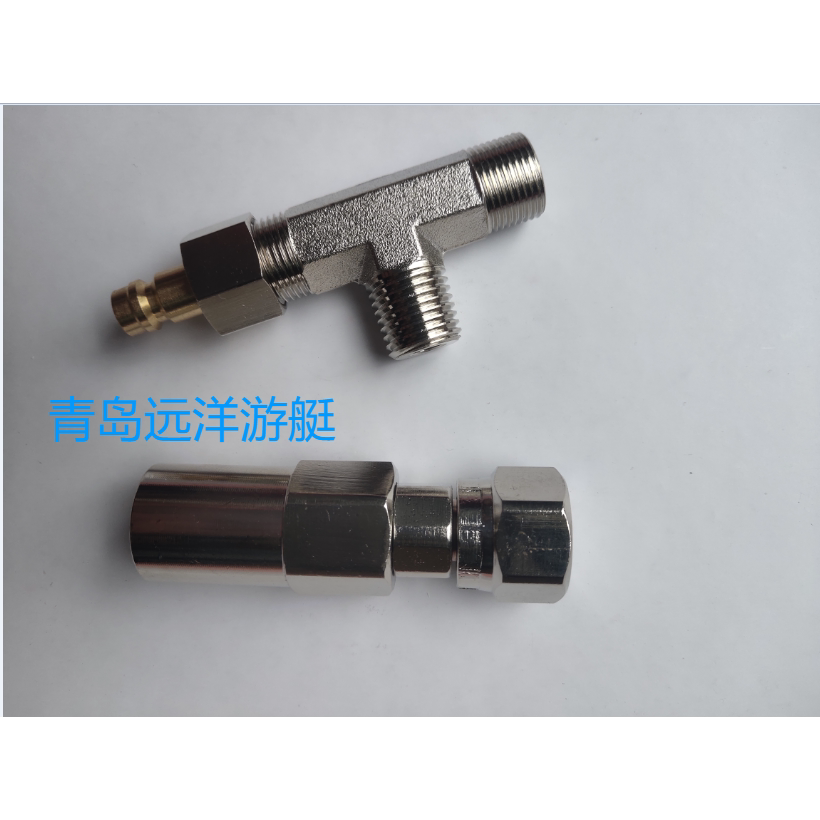 适用于船外机液压油管接头铃木东发船外机前操机液压操控系统三通图片