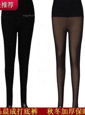 专柜正品晨成打底裤女C-906冬季加绒加厚高腰收腹大码修身踩脚裤