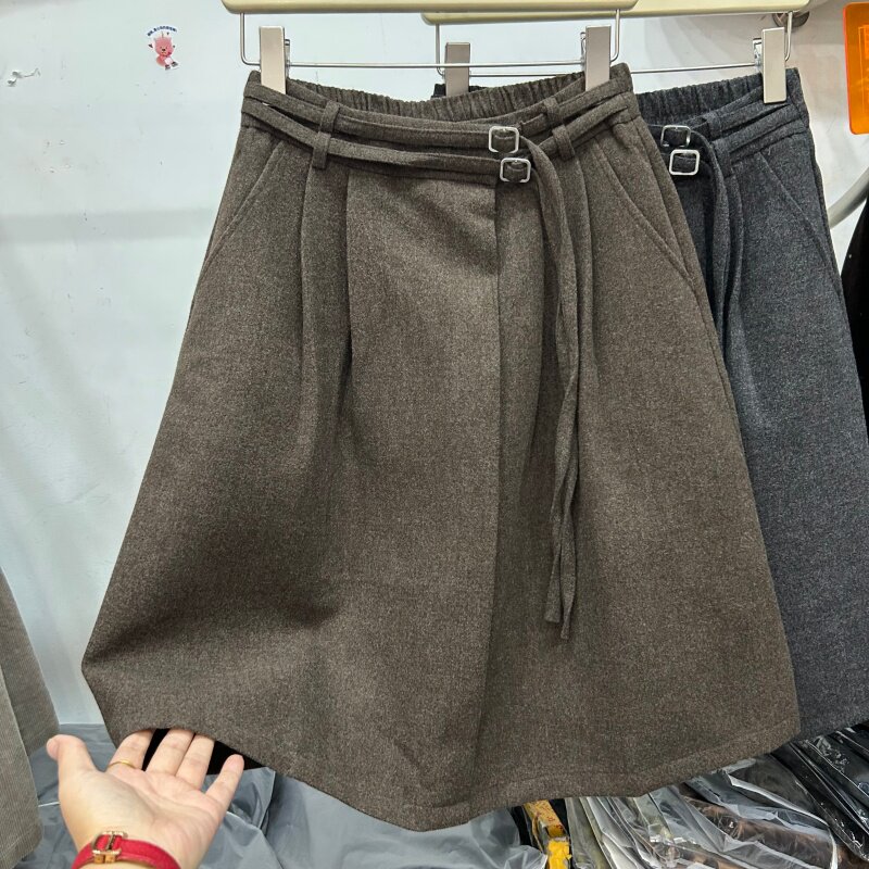秋季新款小个子A字裙减龄短裙