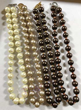 Vintage中古CHAPS打标日常百搭琉璃珍珠短款项链多色可选