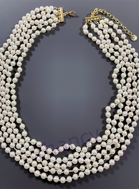 TALBOTS打标玻璃珍珠多层项链