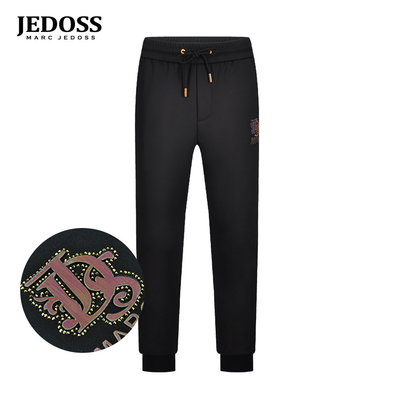 JEDOSS/爵迪斯男装秋冬专柜新款数码印花金边休闲针织裤GX660