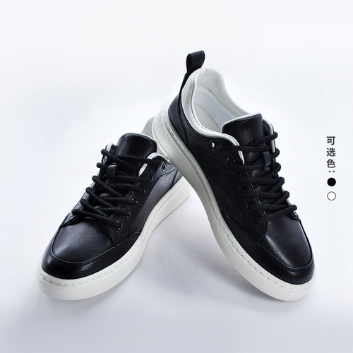 爵迪斯休闲系带小白鞋