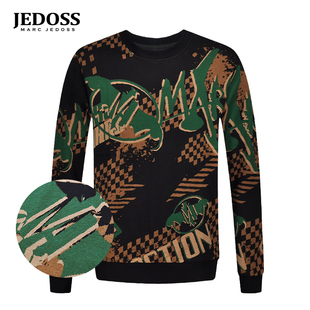 针织衫 JEDOSS 无规则满印长袖 秋冬专柜新款 潮PZ643 爵迪斯男装