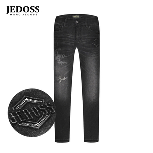 长裤 JEDOSS 字母压凸水印牛仔裤 秋冬专柜新款 BC017 爵迪斯男装