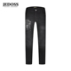 爵迪斯男装 2025秋季 新款 JEDOSS 简约水洗泼墨黑色牛仔裤 潮SX103B