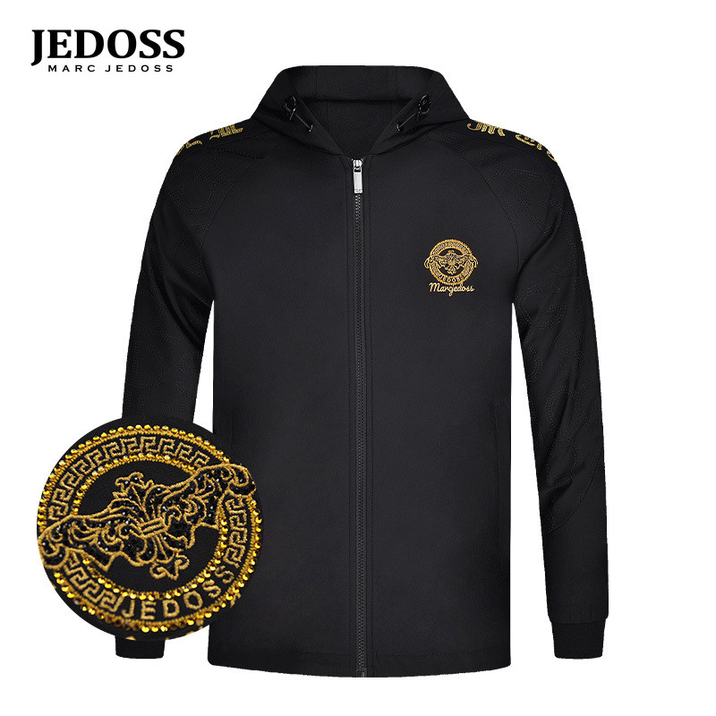 爵迪斯秋冬新款金线刺绣开衫夹克