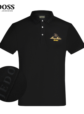 JEDOSS/爵迪斯男装2025春夏新款简约胸标刺绣时尚短袖POLO衫AM116