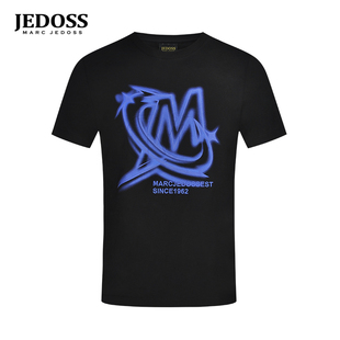 短袖 JEDOSS 立体压凸网点印花修身 春夏新款 T恤080 爵迪斯男装