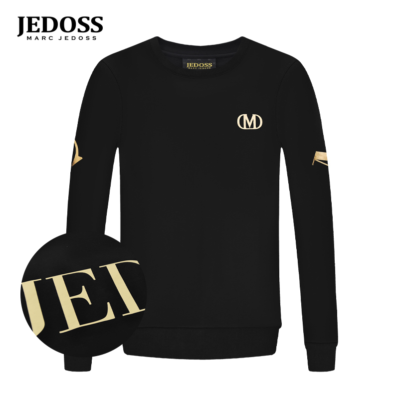 爵迪斯秋冬新款字母烫金长袖卫衣