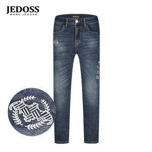 牛仔裤 JEDOSS 立体字母胶印修身 春夏专柜新款 YH065 爵迪斯男装