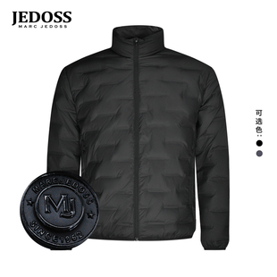 JEDOSS/爵迪斯男装2025秋冬专柜新款错位定格章仔鸭绒羽绒服HY019