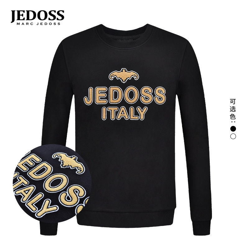 爵迪斯秋冬新款字母加绒圆领卫衣